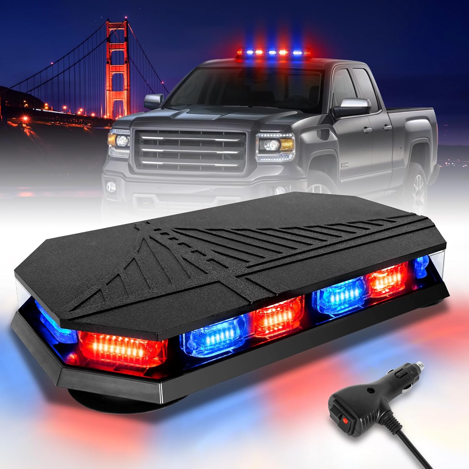 HLauto 406D Rooftop Emergency Strobe Lights Bar for Safety
