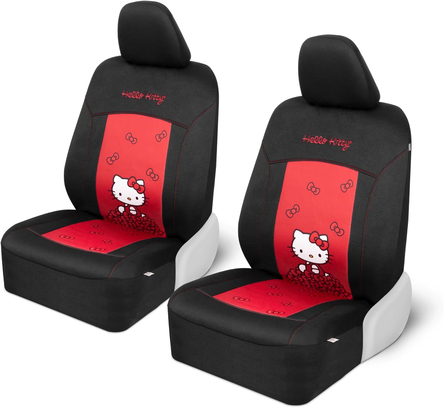 Hello Kitty Car Seat Covers - Stylish Black and Red Design