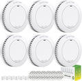Fire Alarms Smoke Detectors with Test/Silence Button - 10-Year Battery