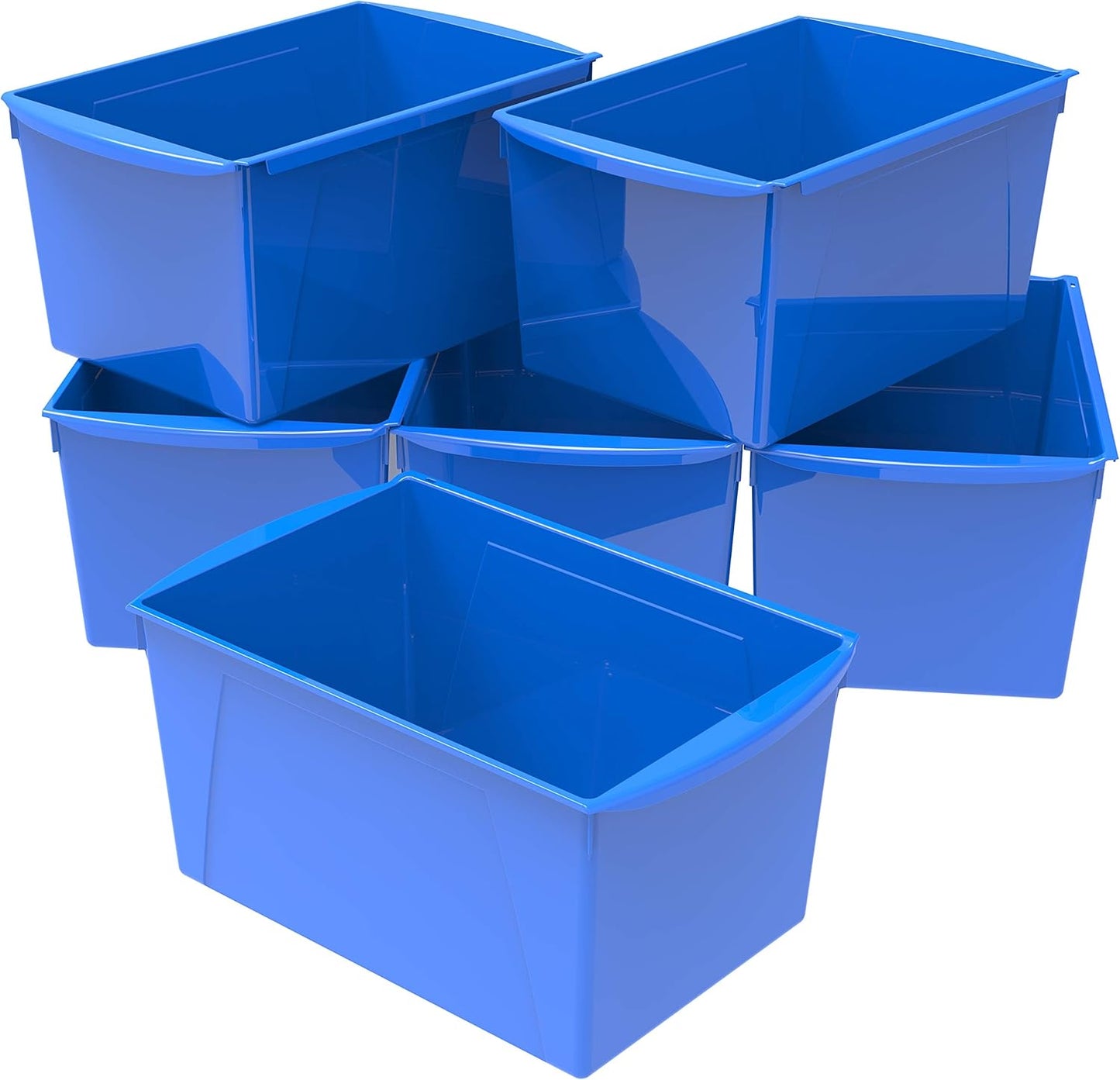 Storex Extra-Large Book Bin for Organizing Home and Office