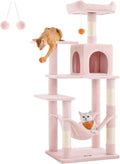 Jelly Pink 56.3-in Cat Tree - Multi-Level Cat Condo for Multiple Cats