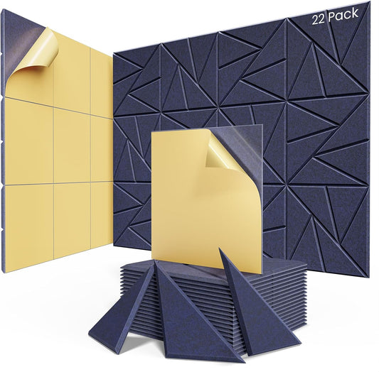 22 Pack Acoustic Panels for Soundproofing Home Studio Office