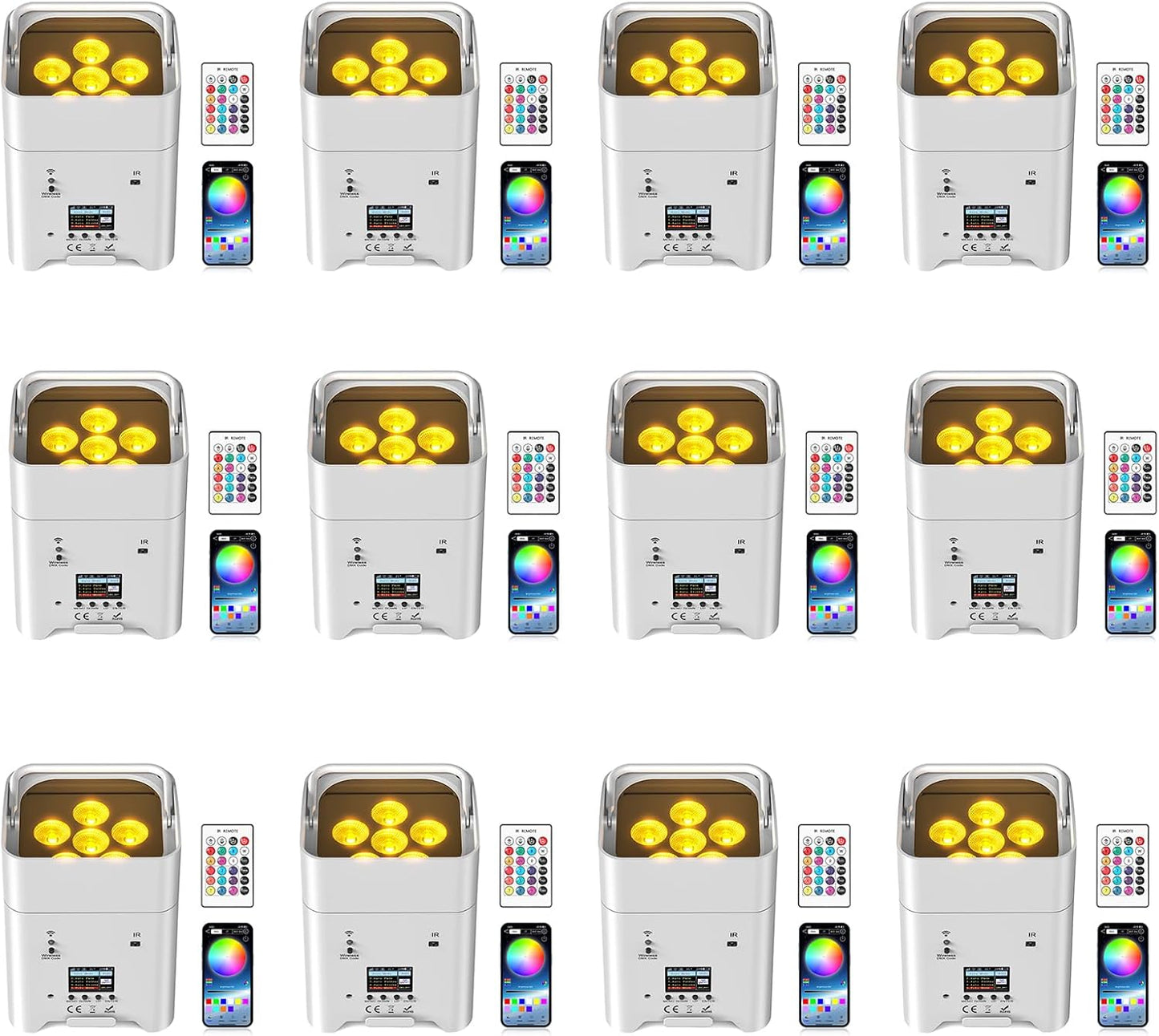 9600mAh Wireless Uplights for Stunning Stage Lighting Effects
