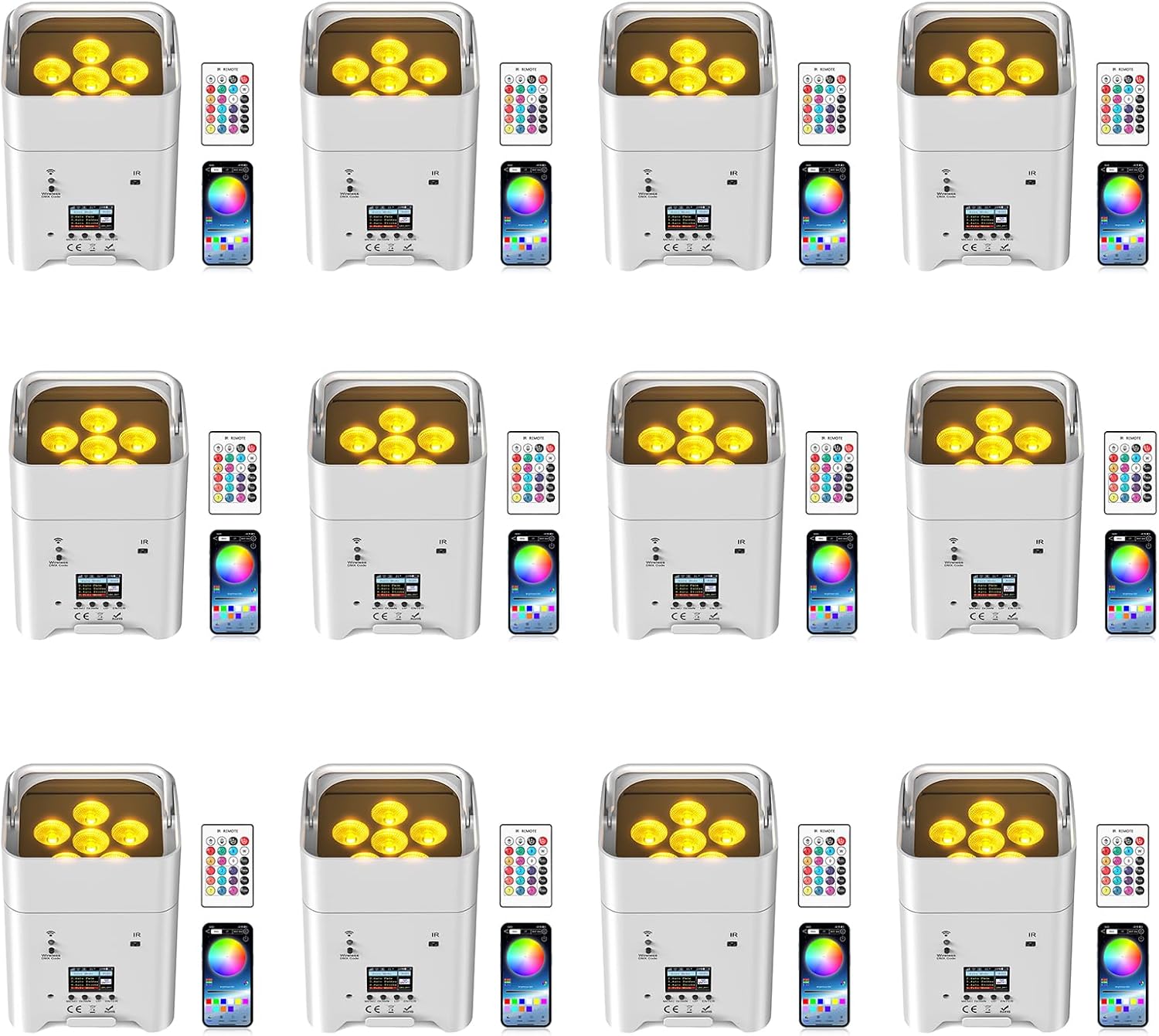 9600mAh Wireless Uplights for Stunning Stage Lighting Effects