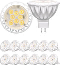 12 Pack MR16 LED Bulbs 4000K Neutral White - Bright 5W GU5.3 MR16