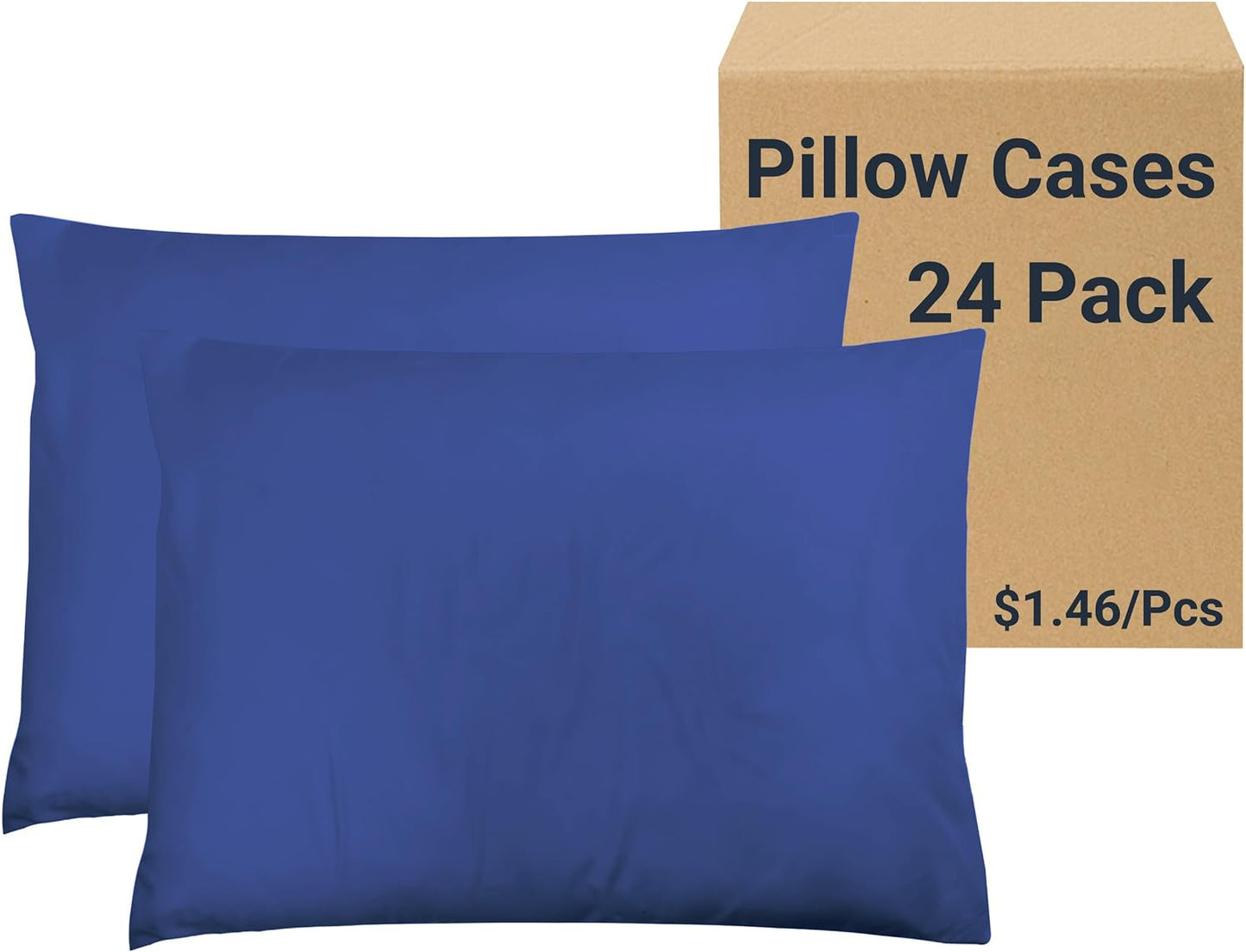 ZPECC Pillow Cases Bulk 24 Pack - Soft Microfiber Covers