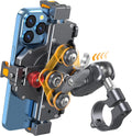 Aluminum Alloy Motorcycle Phone Mount with Vibration Dampener - Secure