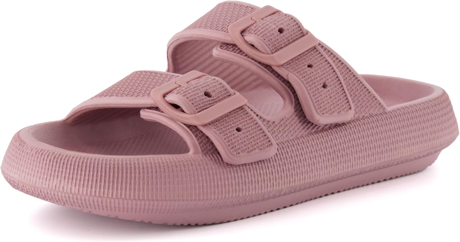 CUSHIONAIRE Women's Fame Recovery Cloud Slide for Comfort