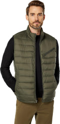 Cole Haan Quilted Puffer Vest with Chest Zip Pocket - Lightweight