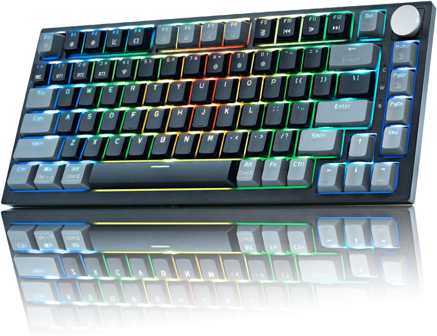 Wireless 75% Gaming Keyboard: RGB, Hot Swappable, Red Switch