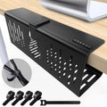 Punch-Free 14 Cable Tray: Neat Under-Desk Wire Organizer