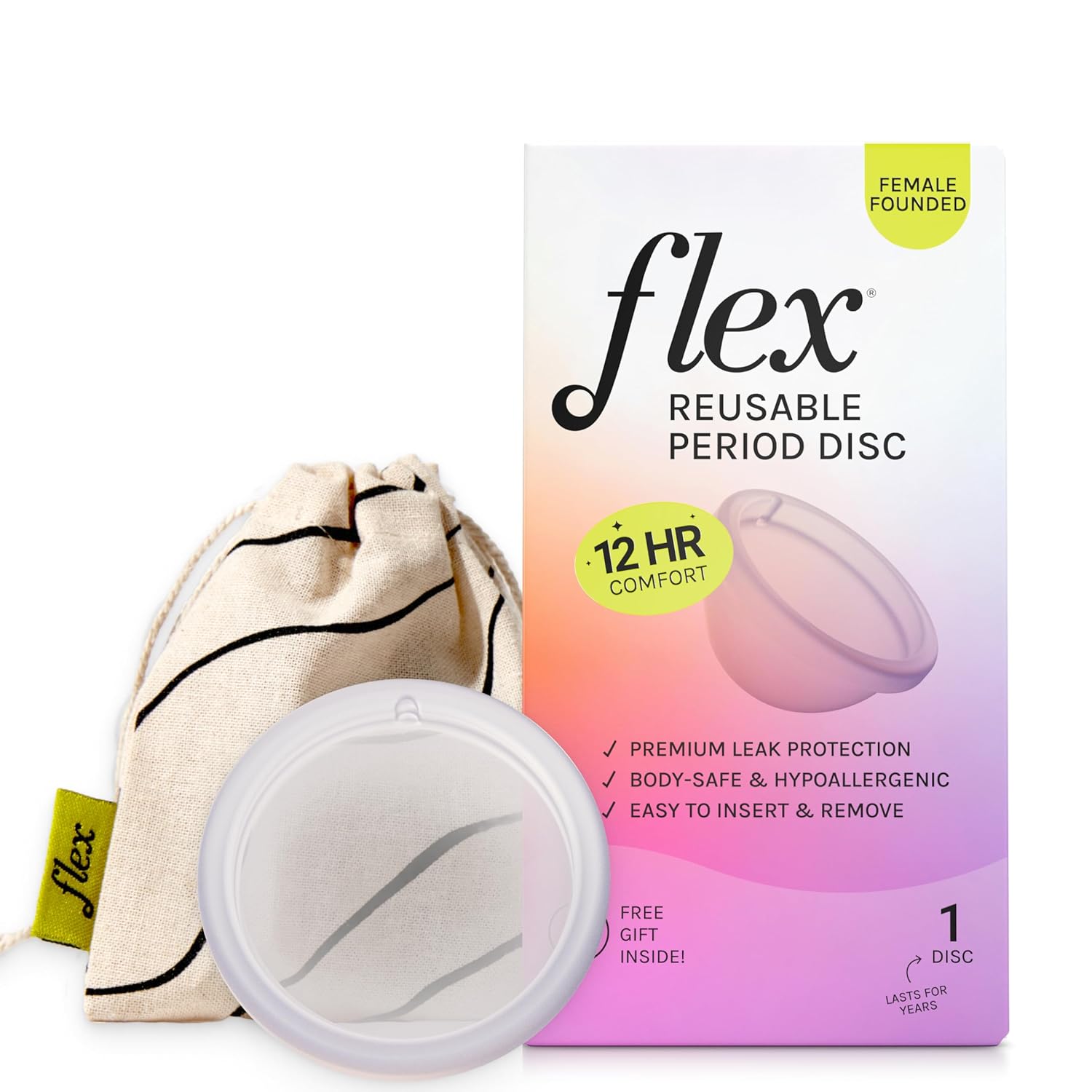 Flex Reusable Menstrual Disc | Lasts Years | 6x Super Capacity