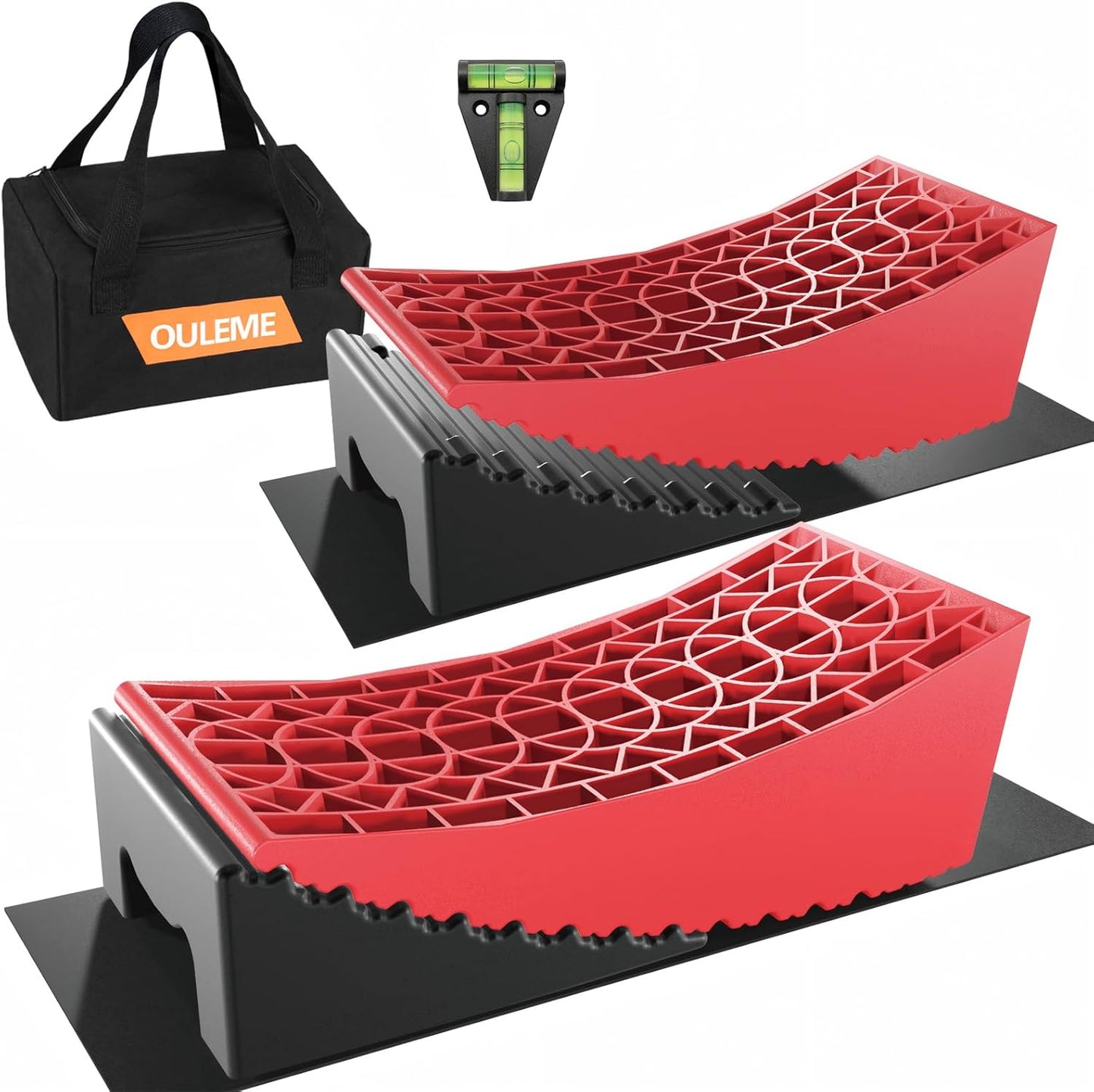 OULEME RV Leveling Blocks for Dual Axle Travel Trailers