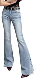 EMMIOL Women Bell Bottom Jeans Stretchy Flare Vintage Denim