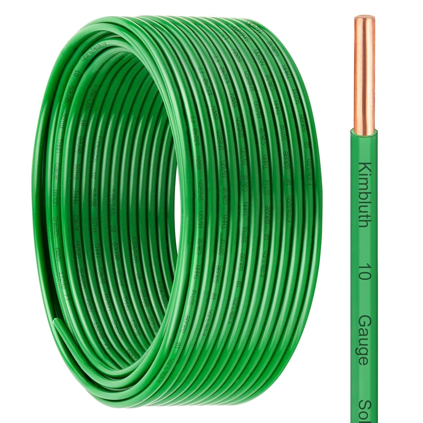 THHN Wire 10 Gauge 50 FT Solid Copper Electrical Wire for Safety