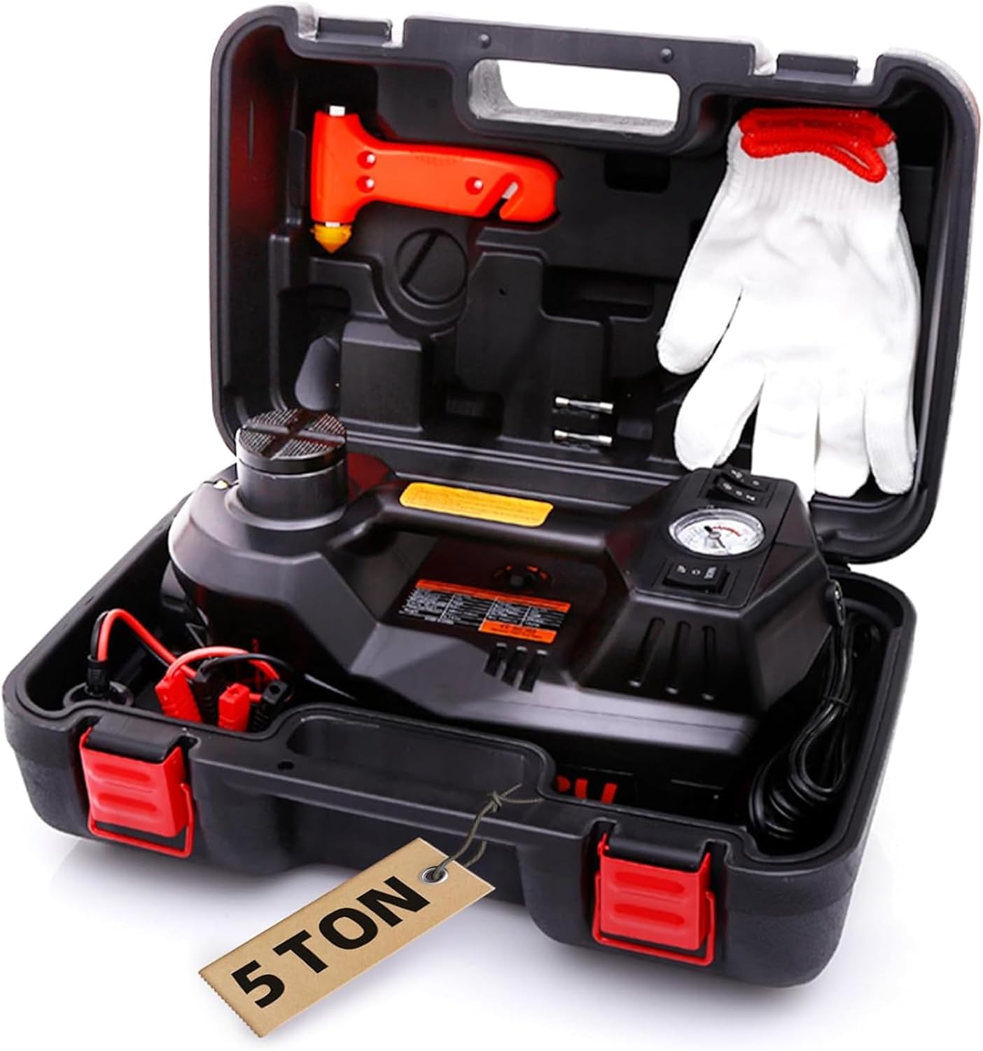 STANDTALL Electric Car Jack with Tire Inflator and LED Light