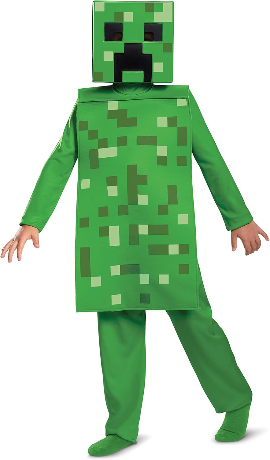 Minecraft Creeper Jumpsuit Classic Child Costume for Fun Play