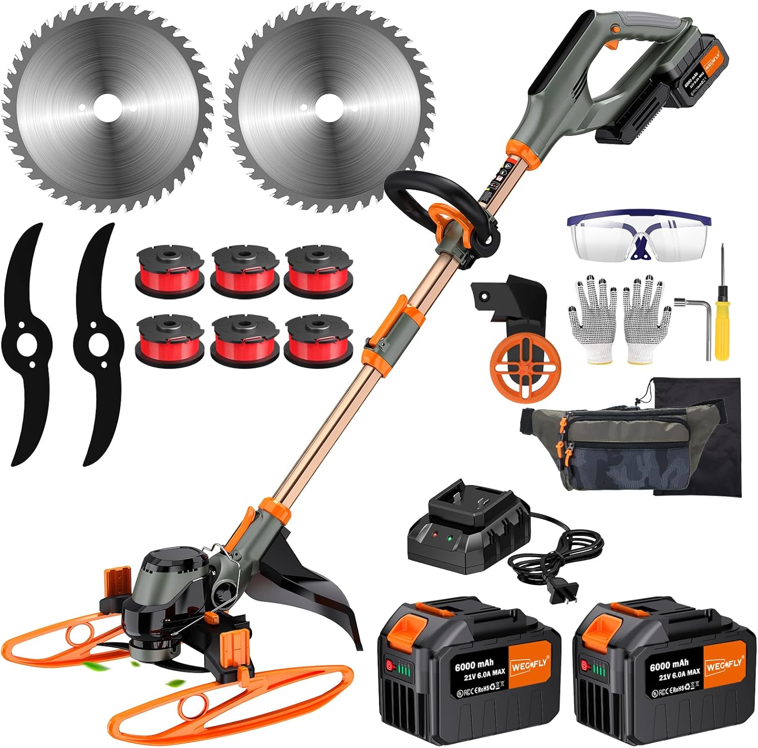 14-Inch Cordless String Trimmer with 4-in-1 Functionality