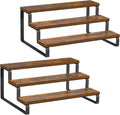 3-Tier Spice Rack 13.8 in Wood Countertop Organizer - Rustic Display