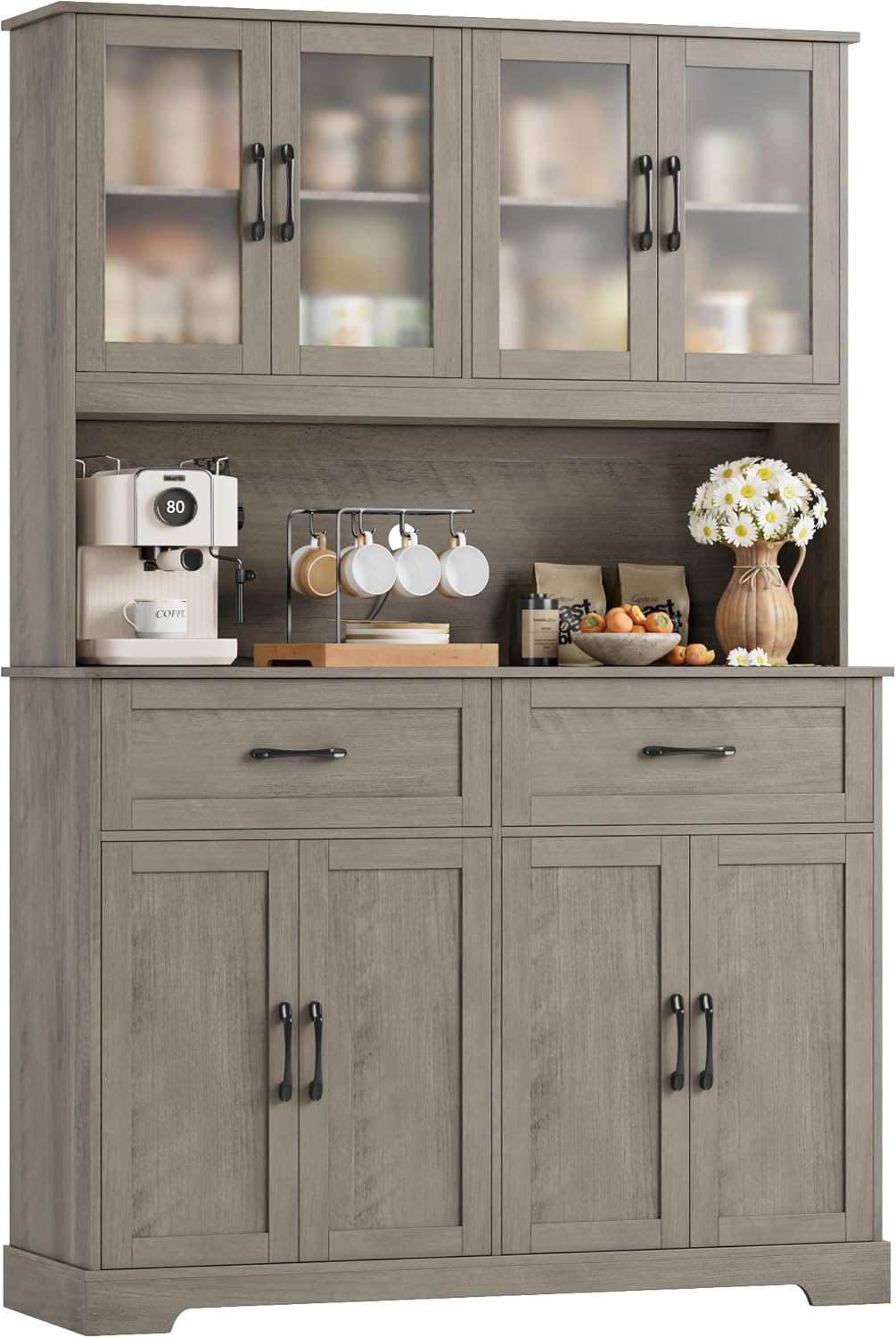 Farmhouse Pantry Cabinet - Spacious Storage Solution