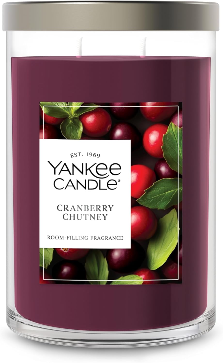 Yankee Candle Large Tumbler Scented Candle with Cranberry Chutney