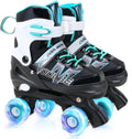 Adjustable Roller Skates for Girls and Women - 8 Light-Up Wheels
