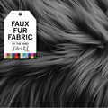 Faux Fur Fabric by the Yard - Plush 2 to 2.5in Pile Dark Gray