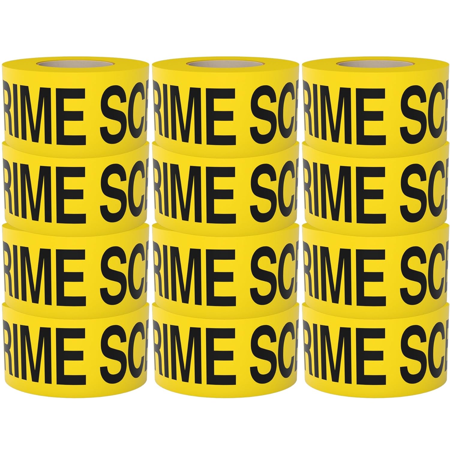 Crime Scene Do Not Cross Tape 12 Pack for High Visibility Use
