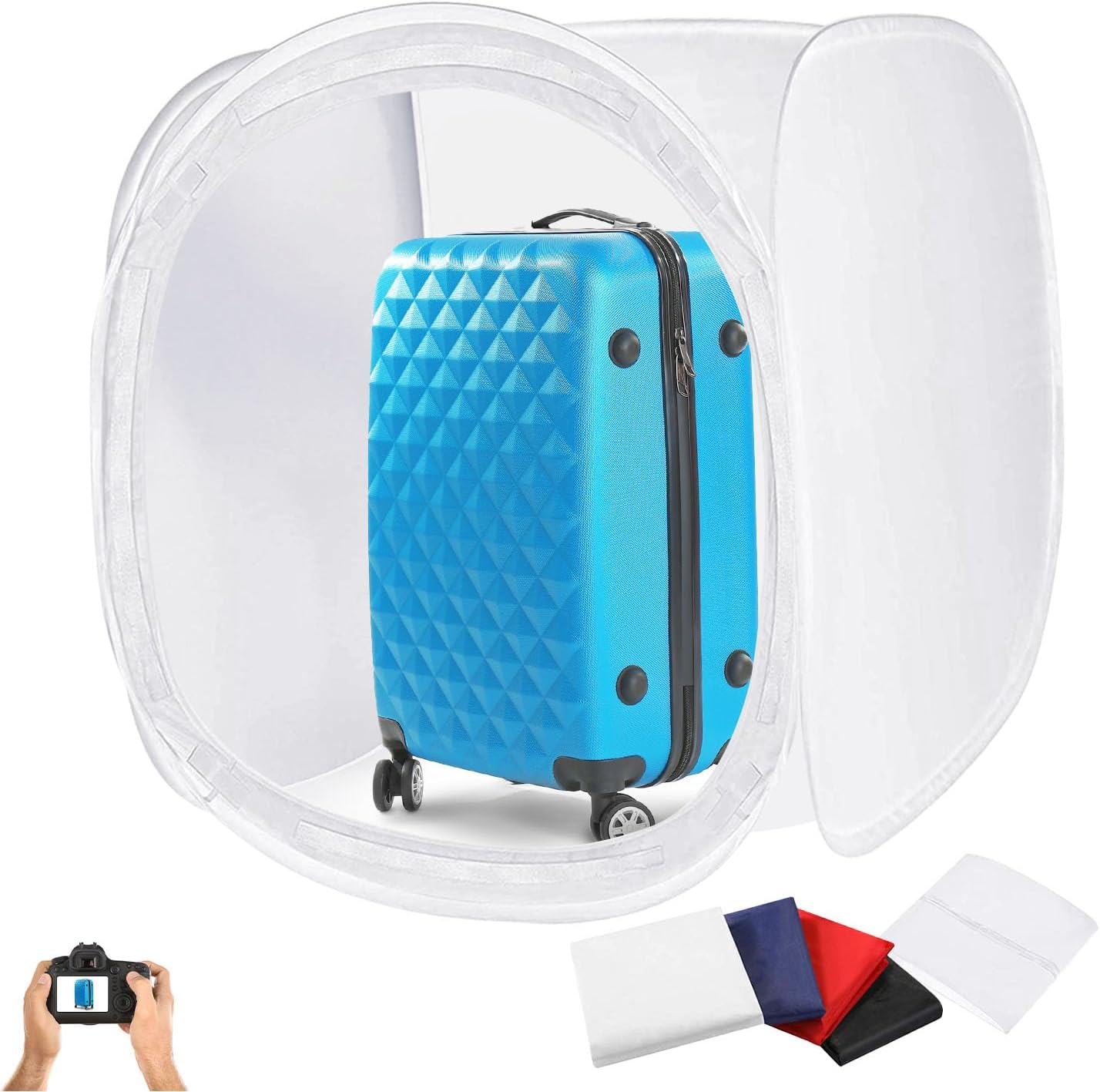 Julius Studio 50 x 50 in Cubic White Cube Photo Shooting Tent