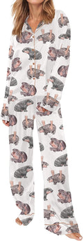SHESHOW Satin Pajamas for Women Set - Soft Long Sleeve 2 Piece PJs is
