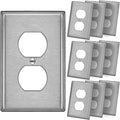 BESTTEN 1-Gang Oversize Duplex Stainless Steel Wall Plate - Corrosion