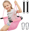 Kids Tree Swing Seat for Kids Rope Swing Seat - Comfortable Pink Swing