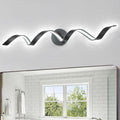 Dimmable Modern LED Bathroom Vanity Lights 32 in Spiral Design