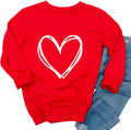 Plaid Love Heart Valentine's Sweatshirt - Ykomow