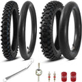 KAMIER 80/100-12 & 60/100-14 Tire and Inner Tube Kit - Durable Pit
