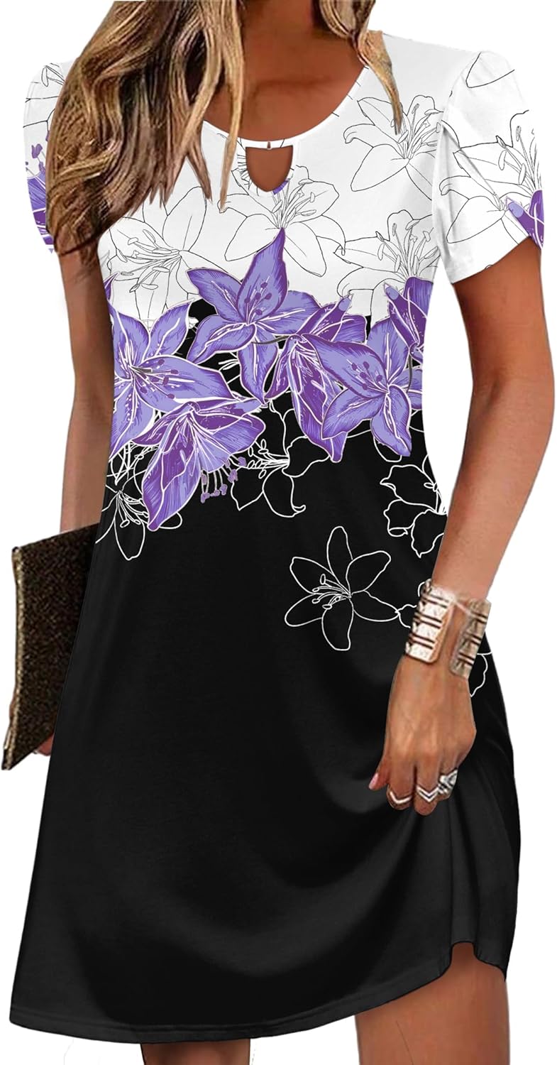 Zeagoo Women's Casual A-Line Dresses with Pockets for Summer