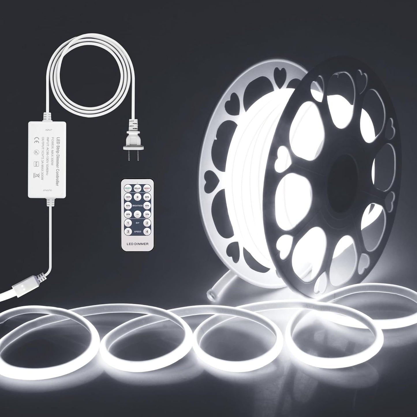 ALITOVE 65.6ft Outdoor COB LED Strip Lights for All Occasions