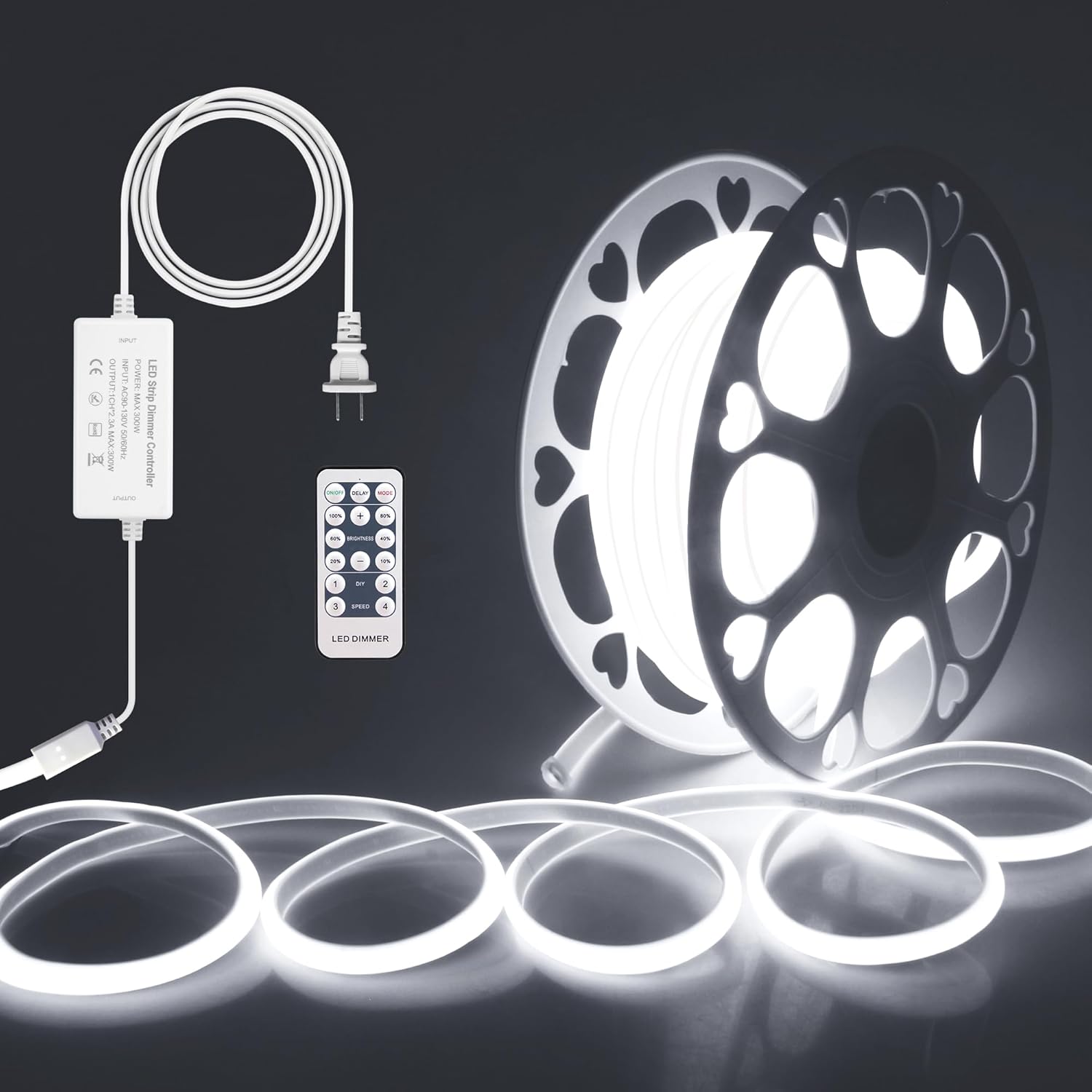ALITOVE 65.6ft Outdoor COB LED Strip Lights for All Occasions