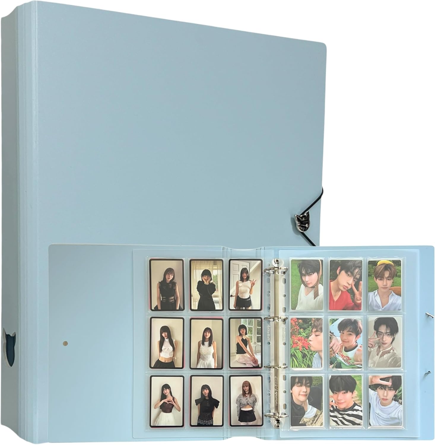 K-KEEP A4 Plus Binder for Kpop Photocard Collection, Icy Blue