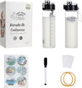 Breastmilk Storage Pitcher with Pop-Top Bottles - Space Saving 2 Pack