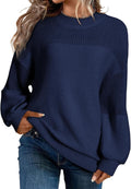 Women's Casual Long Sleeve Crewneck Knit Pullover Sweater - Cozy