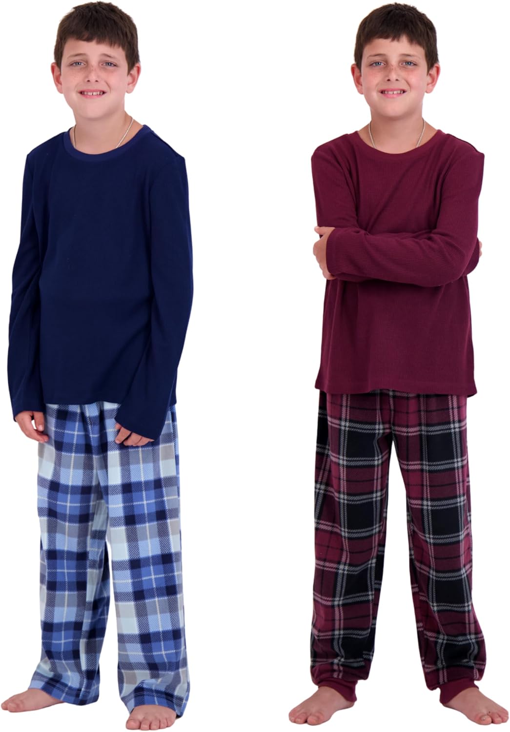 Boys Pajamas Set 4-Piece PJs for Cozy Sleepwear and Comfort
