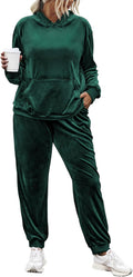IN'VOLAND Plus Size Velour Tracksuit Set for Women Comfort
