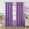 Dualife 96 in Purple Blackout Curtain Panels - Thermal Room Darkening