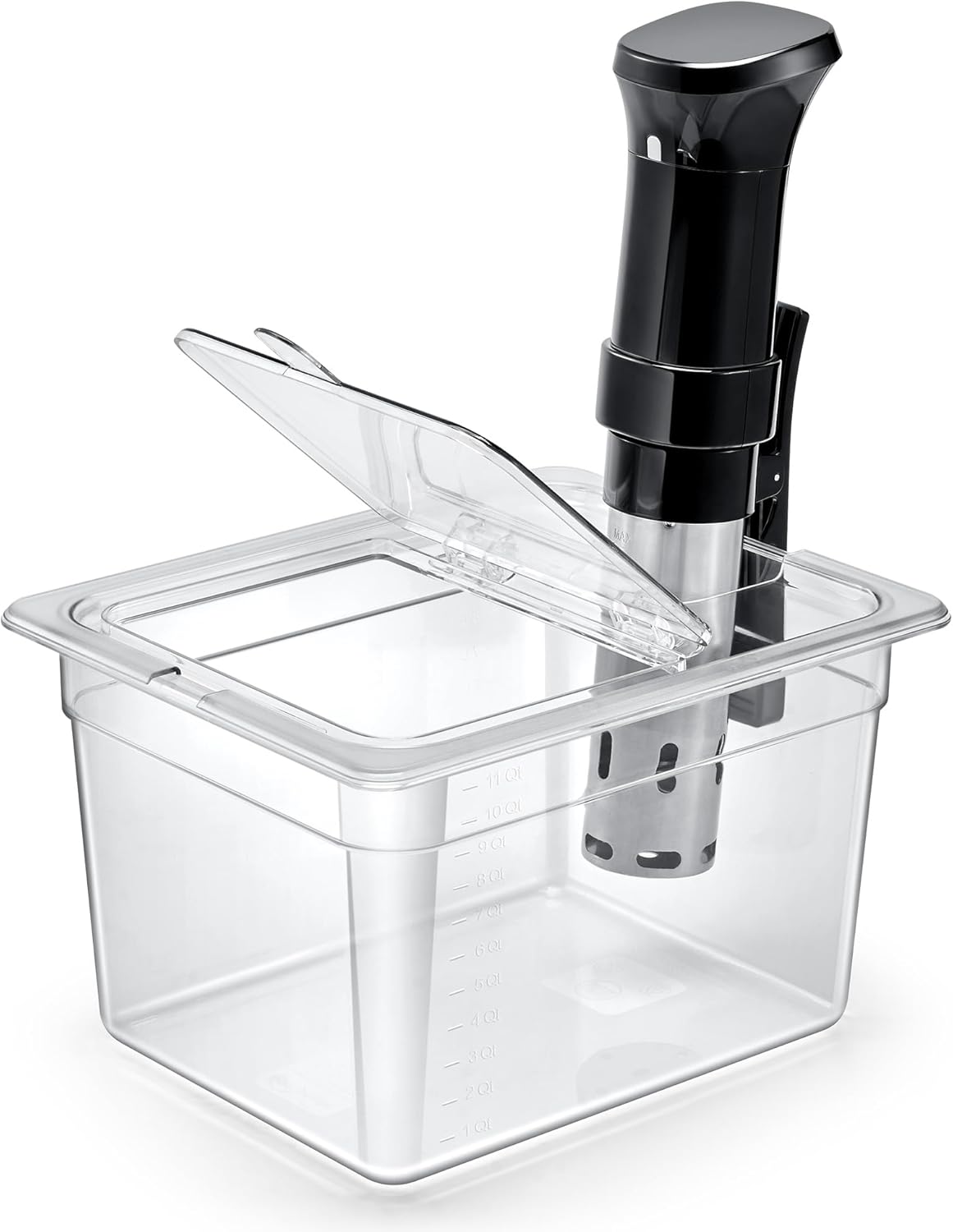 HOMENOTE Sous Vide Container 12 Quart with Collapsible Lid