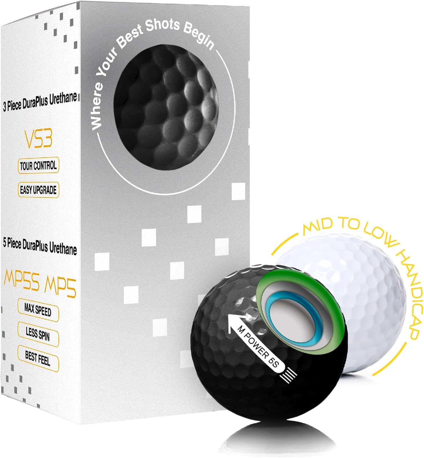 agape MP5S DuraPlus Golf Balls - Dual Core
