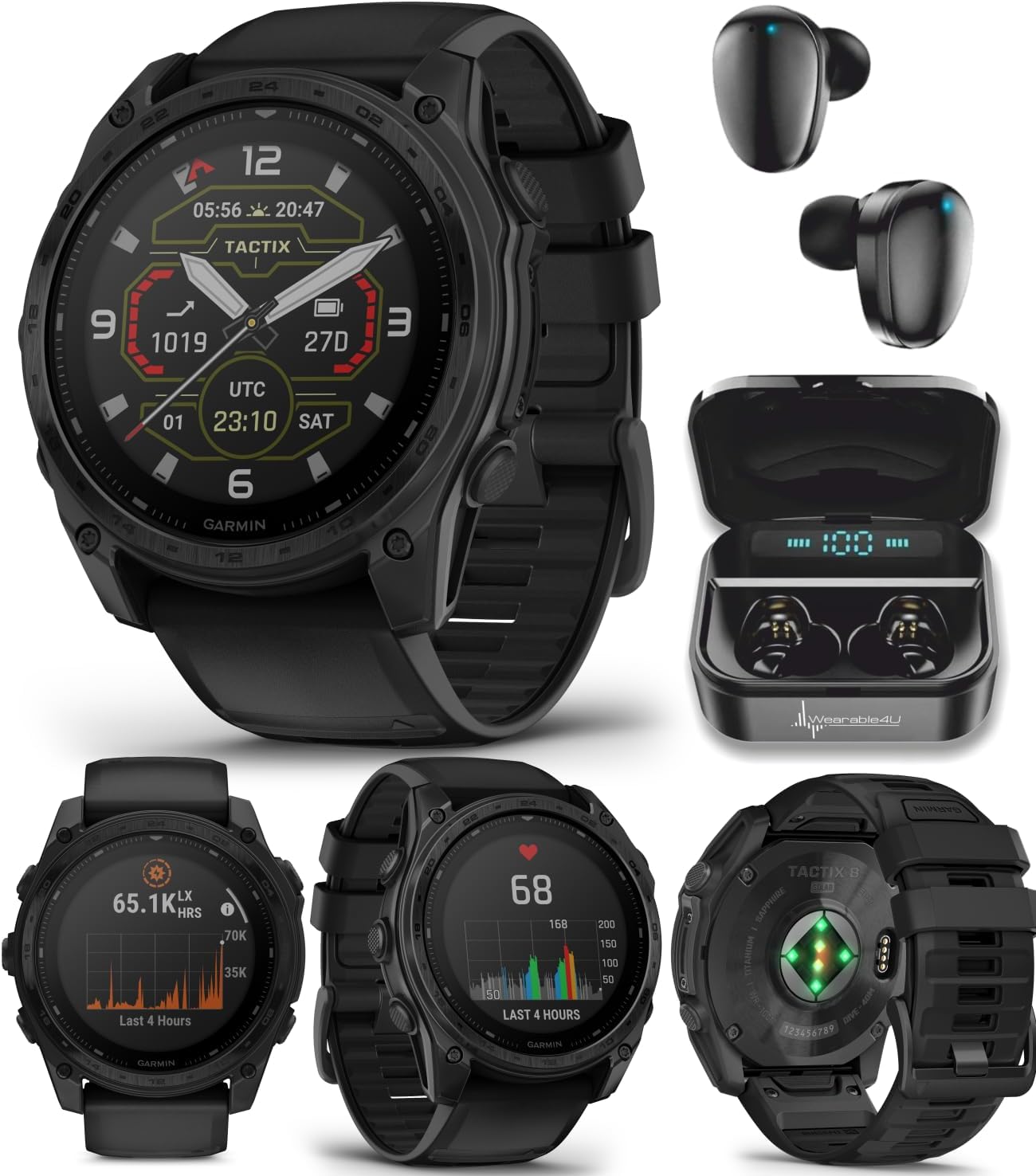 Garmin Tactix 8 Solar Smartwatch Bundle