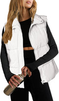 Zeagoo Women Puffer Vest Lightweight Stand Collar Sleeveless - Warm be
