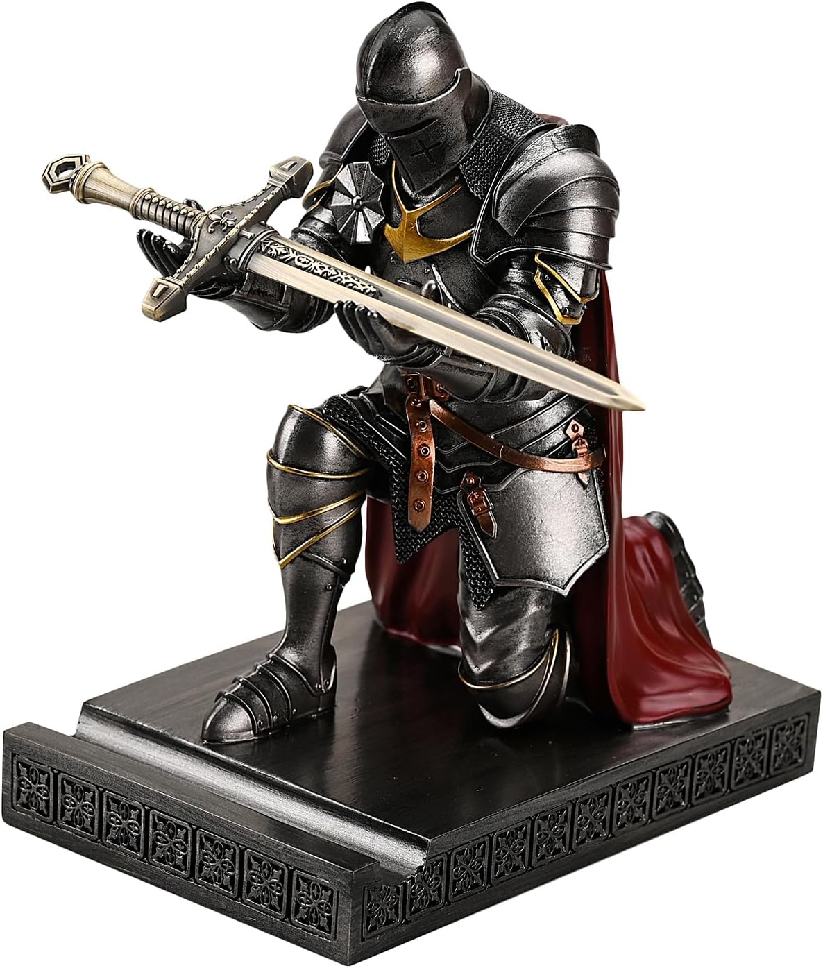 Medieval Armored Warrior Mobile Phone Stand and Pen Holder