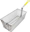 17 in x 8-1/4 in x 6-3/4 in Rectangular Deep Fry Basket - Heavy Duty